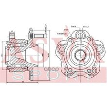 Ступица Колеса С Abs | Зад Прав Лев | Nissan  Altima L32 2006-Murano Z51 2007-Teana J32 2008- ASVA арт. NSWHJ32MR