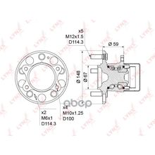 Ступица Колеса | Зад Прав Лев | LYNXauto арт. WH1240