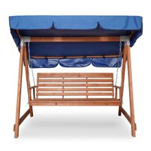 Садовые качели СЕЛЕНА 3.0 деревянные, с покраской (без матраса)