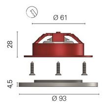 Foresti & Suardi Светильник светодиодный Foresti & Suardi Sextans C 5030.SMD.C.4000 Led 10 - 30 В 2,5 Вт с диммером белый свет