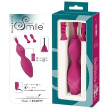 Orion Ярко-розовый клиторальный вибратор с 3 насадками Spot Vibrator with 3 Tips - 17,9 см. (ярко-розовый)