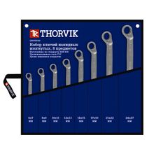 Набор ключей накидных 75 градусов, 6-27 мм, 8 предметов, ORWS008, Thorvik