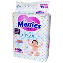 Подгузники Merries (Мериес) M 64 (6-11кг)