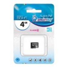 Micro SD Карта памяти Micro SDHC - SmartBuy - Class 4 - 4GB