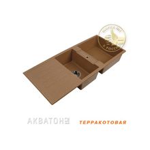 Мойка кухонная Торина двойная терракотовая