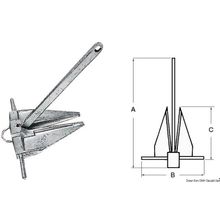 Osculati Якорь DANFORTH традиционного типа, 01.131.09