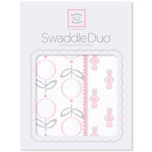 SwaddleDesigns Duo Little Bunnie розовый