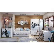 Алмаз. Любимый дом Модульная детская Мотокросс (Серый шелк)