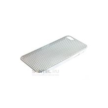 Накладка металлическая Цветы для iPhone 5, серебро 00021058