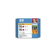 Струйный картридж hp 70 cb347a red  (упаковка из 2 шт c9456a) для dj z2100 z3100