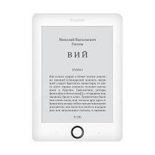 электронная книга Reader Book 1 6, E-ink Pearl HD, 1024x758, 4Gb, 1000MHz, white, белая