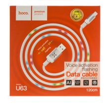 USB-кабель HOCO U63, 1.2 метр для iPhone 5 6 белый