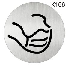Информационная табличка «Вход в маске» табличка на дверь, пиктограмма K166