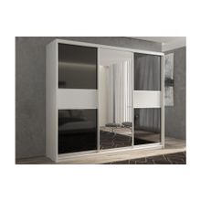 РВ-мебель Шкаф-купе 3-х дверный Кааппи 9 Белый Бриллиант 210х45х230 см