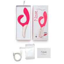 Розовый вибромассажёр с клиторальным отростком We Vibe Nova Pink - 21,5 см. Розовый