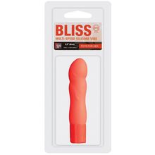 Оранжевый мини-вибратор NEON BLISS VIBRATOR - 9 см. Оранжевый