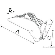 Osculati SS seesaw roller 15 kg, 01.331.02