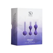 Набор из 3 фиолетовых вагинальных шариков Kegel Training Set (235436)