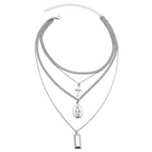 Многослойное колье "Крест" (арт. 81041-2)