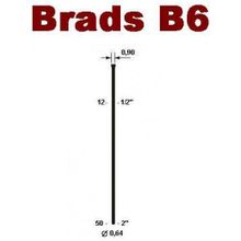 Микрошпилька со шляпкой Omer Brads B6 — 15мм