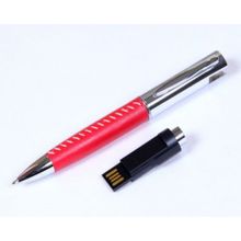 Красная флешка в виде ручки