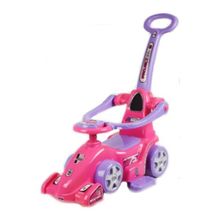 NINGBO PRINCE Каталка БОЛИД F1 розовый (музыка, огни, ручка-толкатель)