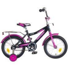 NOVATRACK Cosmic (14" 1ск,с опорными колесами,тормоз ножн,багажник,крылья хром)(143COSMIC.BK5 Х50271-К, черный)