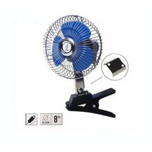 Вентилятор с поворотом на прищепе 8" 12В
