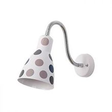 Бра регулируемое с выключателем PIKA цветной горох, белый E27 1*40W 220V арт.2595 1W