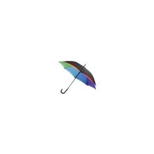 Разноцветный зонт-трость «Радуга» полуавтоматический с белым клином для удобства печати