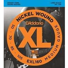 EXL160 XL NICKEL WOUND Струны для бас-гитары Long Medium 50-105 D`Addario