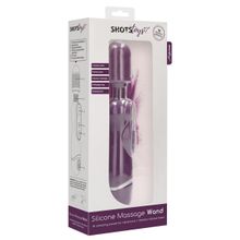 Фиолетовый универсальный массажер Silicone Massage Wand - 20 см.