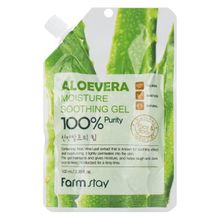 Гель для лица и тела увлажняющий успокаивающий с экстрактом алоэ FarmStay Moisture Soothing Gel Aloe vera 3х100мл