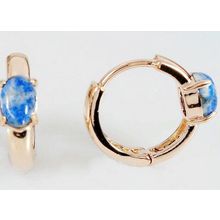 Серьги с лазуритом "Колечки кабошон"