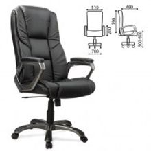 Кресло офисное BRABIX Titan EX-579", экокожа, черное"