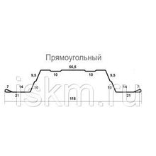 Прямоугольный металлоштакетник с двусторонним полиэстеровым покрытием (красный)