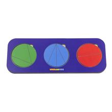 Рамка-вкладыш WOODLANDTOYS Дроби 3 круга, уровень 3