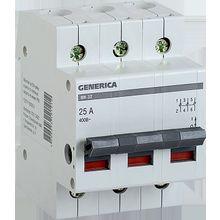 Выключатель нагрузки (мини-рубильник) ВН-32 3Р 100А GENERICA | код. MNV15-3-100 |  IEK