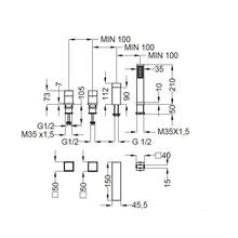 Смеситель на борт ванны CEZARES MOLVENO-BVD MOLVENO-BVD-01-Cr