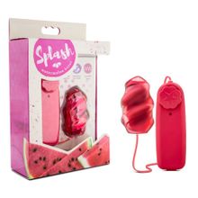 Blush Novelties Красное виброяйцо со спиралевидным рельефом Splash Watermelon Burst