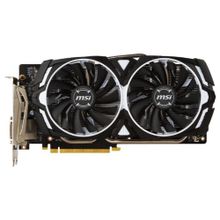 Видеокарта msi pci-e gtx 1060 armor 6g ocv1 nvidia geforce gtx 1060 6144mb 192bit gddr5 1544 8008 dvix1 hdmix2 dpx2 hdcp ret