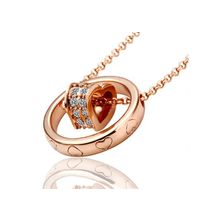 Подвеска  Кольцо и сердце с кристаллами Swarovski