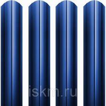 Штакетник металлический 120 мм округлый Синий
