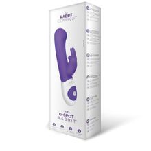 Фиолетовый стимулятор G-точки с клиторальным отростком The G-spot Rabbit - 22 см. Фиолетовый