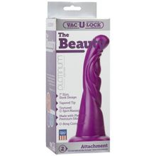 Doc Johnson Фиолетовая рельефная насадка Vac-U-Lock Platinum Edition The Beauty - 18,8 см. (фиолетовый)