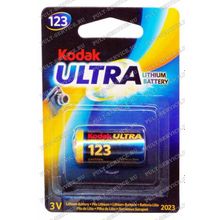Батарейка Kodak CR123 (3V) Lithium блист-1