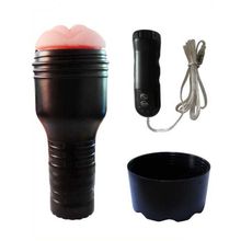 Телесный мастурбатор-попка в футляре с вибрацией (224519)