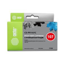 Картридж струйный Cactus CS-PFI107C синий (130мл) для Canon IP iPF670 iPF680 iPF685 iPF770 iPF780 iP