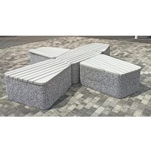 Комплекс бетонных скамеек серии Uniun закрытые