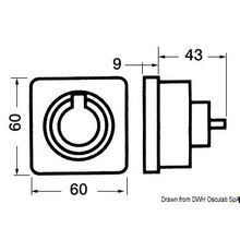 Osculati Watertight lighter power socket, white, 14.491.01